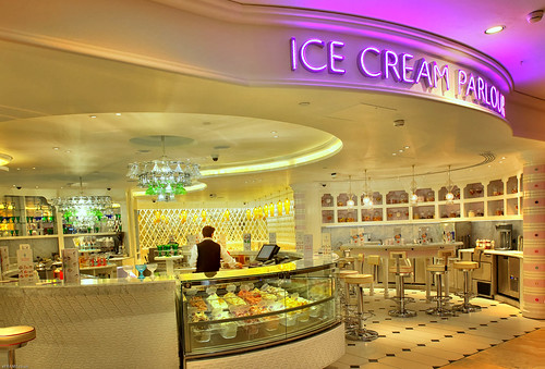 The Ice Cream Parlour Inside Harrods (HDR) by eFRAME.co.uk