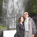 Admiring a waterfall in Oregon