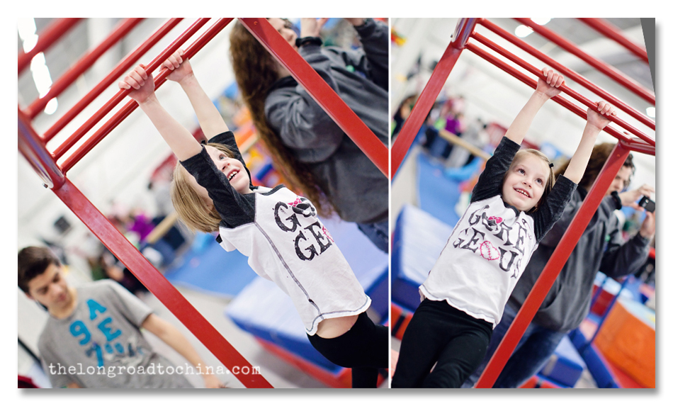 Sarah on the Red Monkey Bars Collage