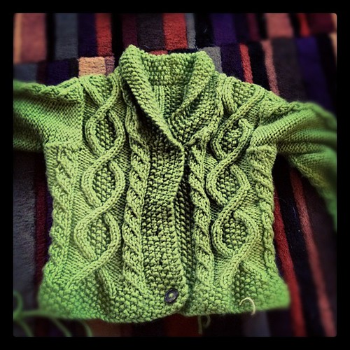 Just needs the buttons... 2 years later... #febisforfinishing #knit #knitty #knitting