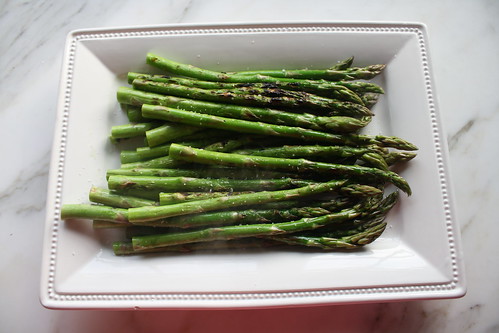 Grilled Asparagus with Broiled Mozzarella