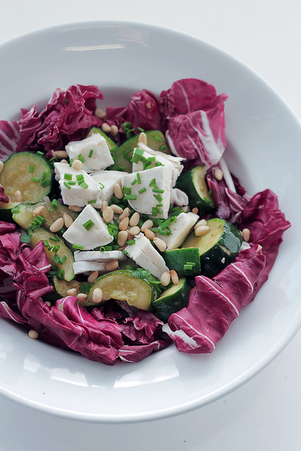 Goat Cheese, Courgettes and Radicchio