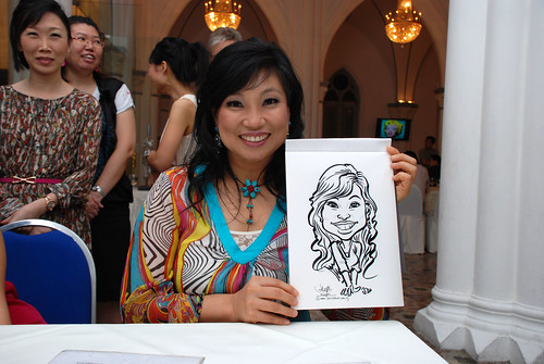 caricature live sketching for Intel Mobile Communications Year-End celebrations - 5