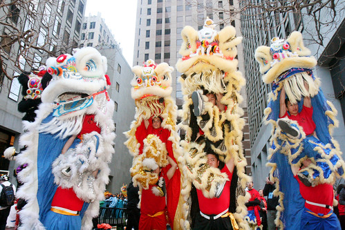 Chinese Lion Dance Performance