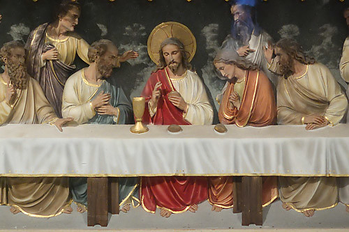 Saint Francis de Sales Oratory, in Saint Louis, Missouri, USA - Detail of Last Supper