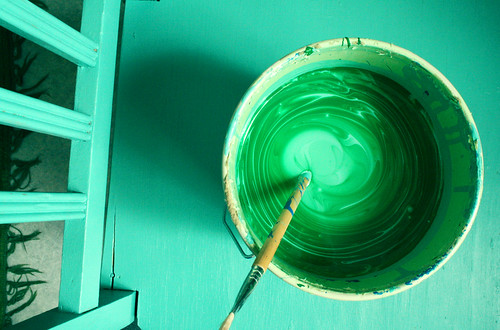 Making of emerald green paint