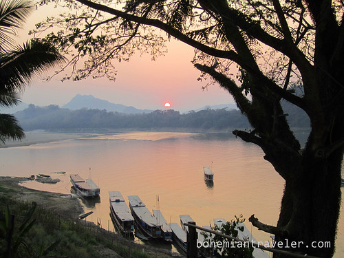 Mekong Sunset and slow boats