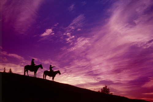 Beautiful Sunset While Horseback Riding