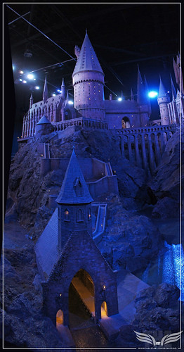 The Establishing Shot: The Making of Harry Potter Tour - Model Room Hogwarts Castle Model at night Boathouse path & Boathouse by Craig Grobler