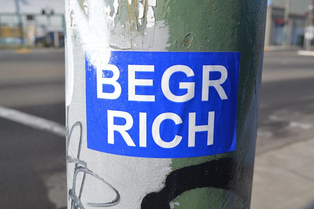 BEGR, RICH, Sticker, Oakland, Street Art, 
