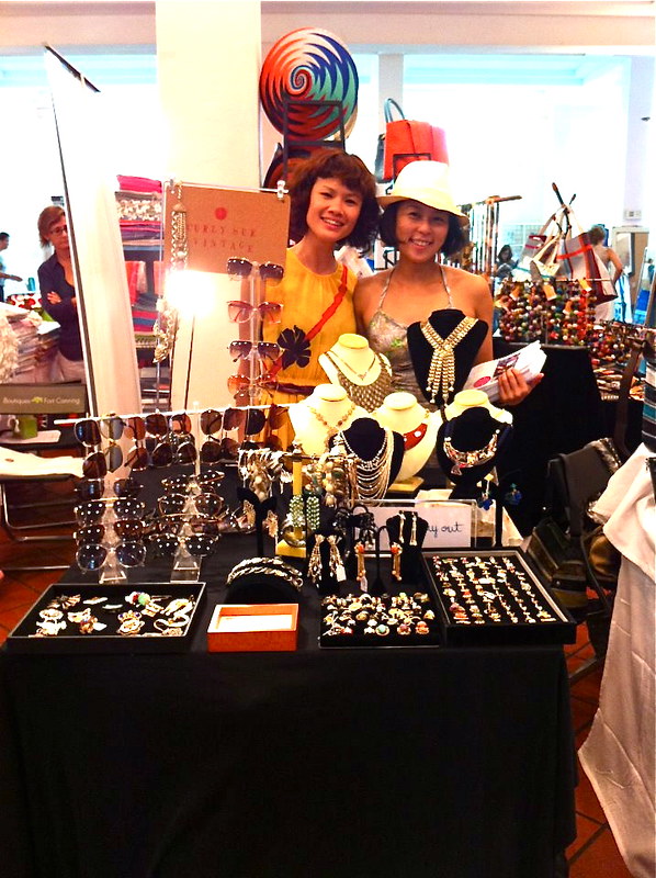 GDO and Curly Sue Vintage selling vintage jewellery and sunglasses at a two-day event, Boutiques @ Fort Canning!