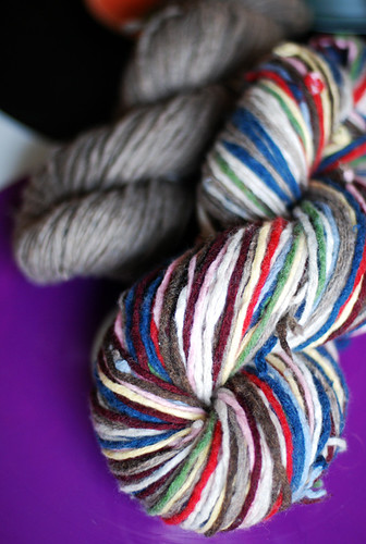 recycling colorwork sweater yarn