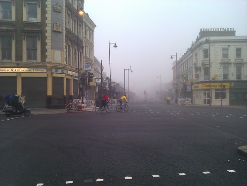 Dalston in the fog