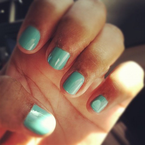 Fresh mani-pedi courtesy of @mr_8107 Much needed for this pregnant woman!