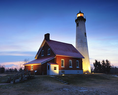 "Breaking Dawn" Tawas Point Lighthouse - East Tawas, Michigan by Michigan Nut