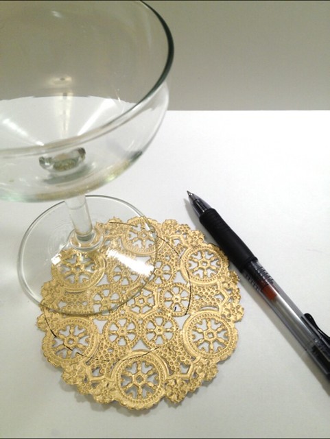 03 Gilded Lace Champagne Glasses