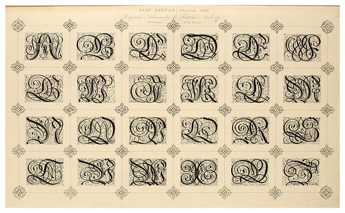 014-Alphabet-Album  collection de soixante feuilles d’alphabets historiés 1843- Joseph-Balthazar Silvestre