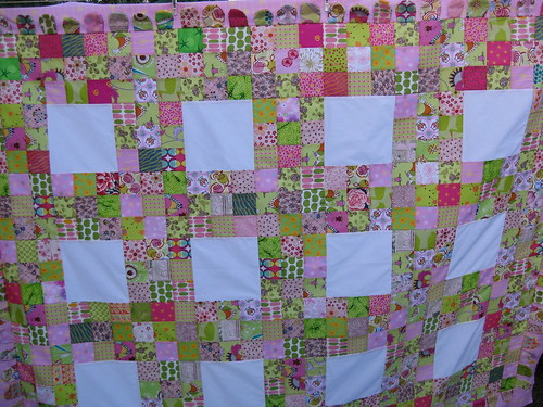 Pink and green quilt by Linseed2010