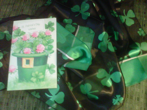 Card and St. Patrick's Day Scarf by northwoodsluna