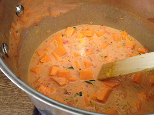 Vegetarian Curry - Adding Pumpkin 