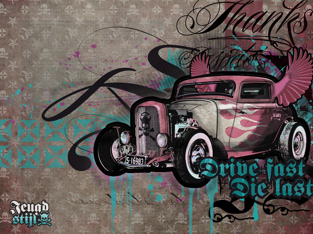 One of my latest hot rod illustration Can be used as wallpaper resolution 