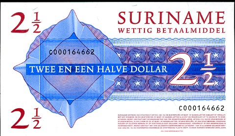 2,5 Dolár Surinam 2004, Pick 156