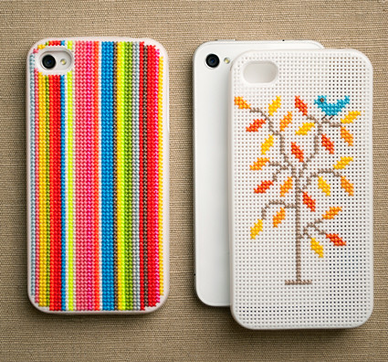 Cross stitch iPhone Cases, on The Purl Bee