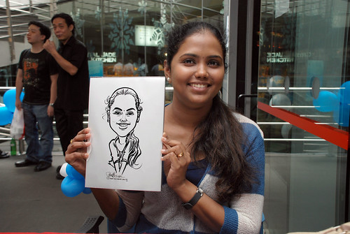 Caricature live sketching for Singapore Suntec City Annual Party - 16