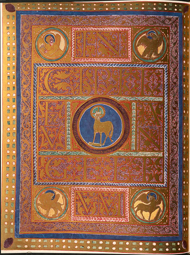 015-Incipit con figura del Cordero-Evangeliar  Codex Aureus - BSB Clm 14000-© Bayerische Staatsbibliothek