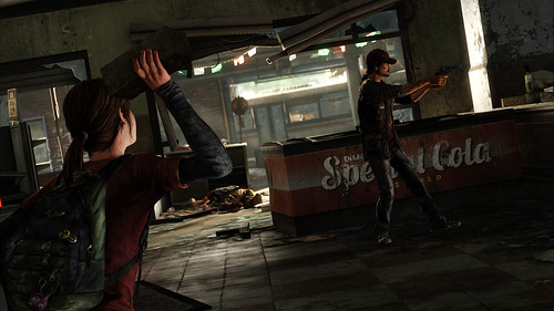 The Last of Us - Ellie throws brick