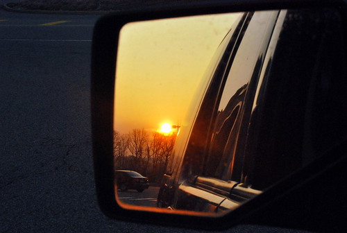 Rear view sunset