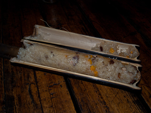 Comida china - arroz en bambú