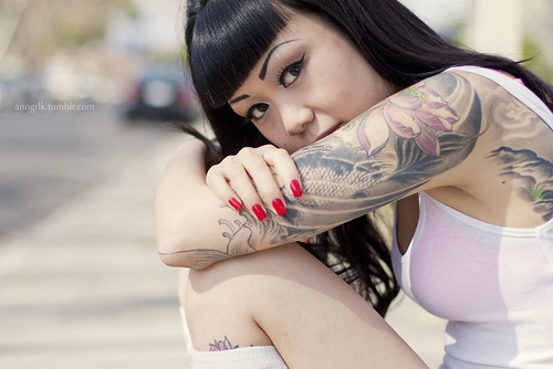 Sleeve Tattoos for women Heart sleeve tattoos on women