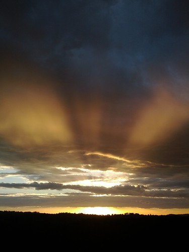 Lovely, if occasionally rainswept, sunset at Cardinia Reservoir