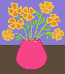Purim Flowers (Digital Oil Pastel) by randubnick