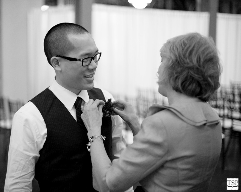 Mother of Bride Pinning Boutonniere 