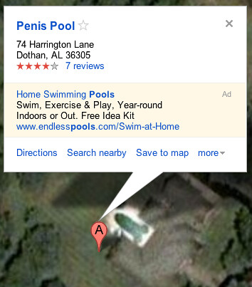 Penis Pool satellite view