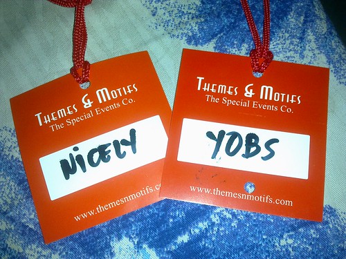 Our Wedding Expo Name Tags It was love at first sight