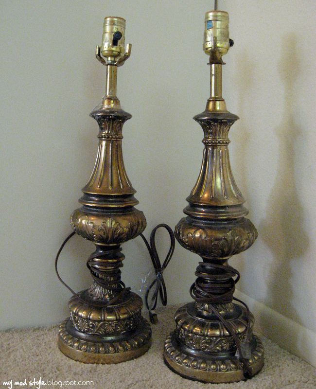 Thrift Finds pair of lamps