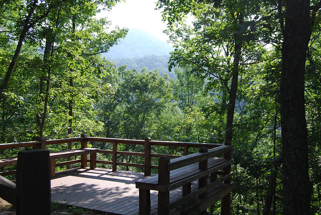 Molly's Knob Trail at Hungry Mother State Park worth the hike for this view!