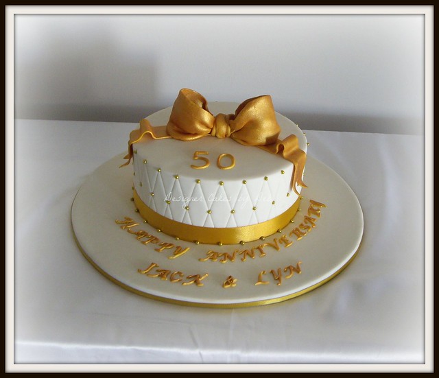 For a 50th wedding anniversary celebration 8 inch White Chocolate Baileys 