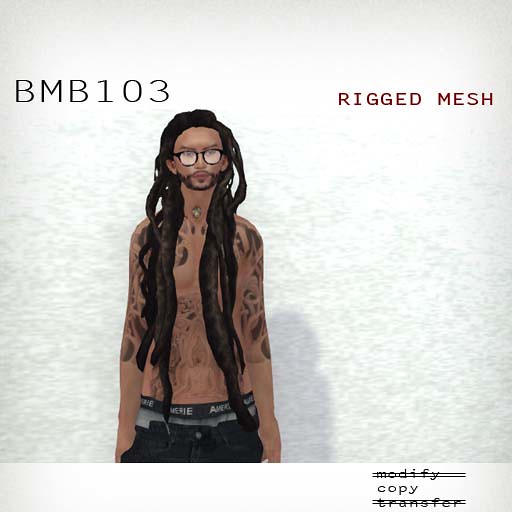 booN BMB103 hair RIGGED MESH