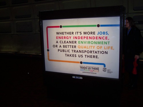 transit promotion campaign, American Public Transportation Association marketing campaign, Capitol South Metro Station, Washington, DC