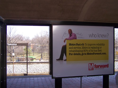 Metro Forward image advertisement, Takoma Metro Station
