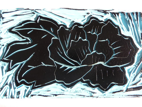 Flower Carved Linoleum Matrix