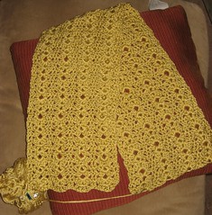 bellflower scarf in progress