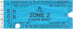 Zone 2, 3-hour ticket from 1991-92