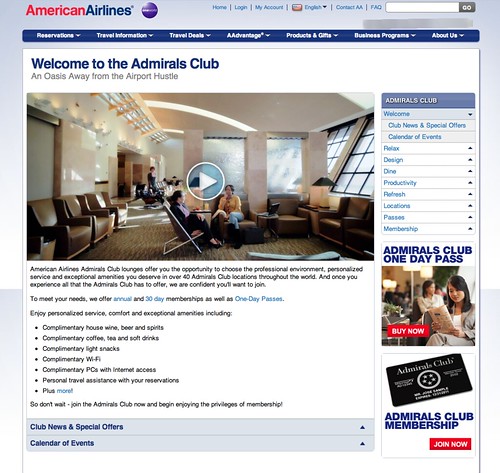 New Admirals Club Home Page