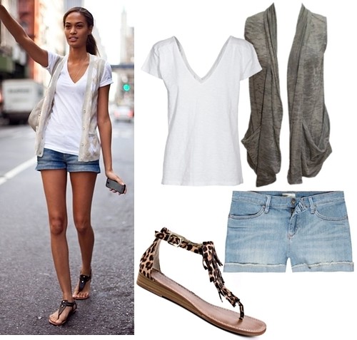how to wear sandals - with denim short
