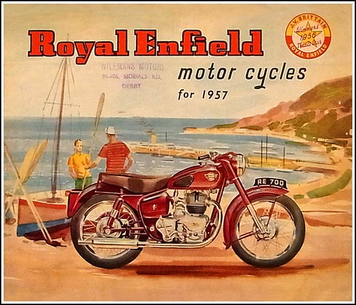 1957 Royal Enfield at the seashore by bullittmcqueen